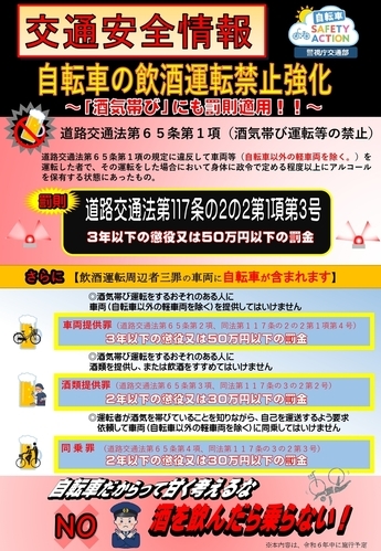 飲酒運転啓発チラシ(警視庁)