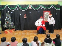 写真：サンタ登場