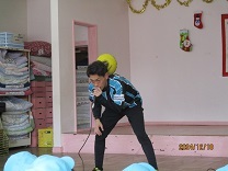 リフティングしている様子