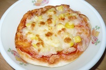 写真：手作りピザ