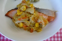 写真：鮭のちゃんちゃん焼き