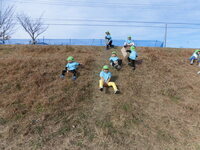 写真:土手すべりの様子