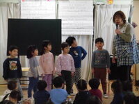 写真:誕生児インタビューの様子