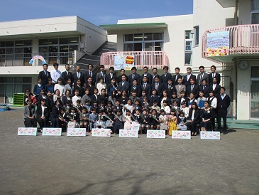 卒園式集合の様子の写真