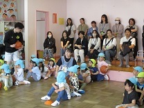 5歳児バスケットボールの写真