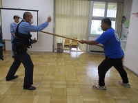 さすまた野訓練の様子の写真