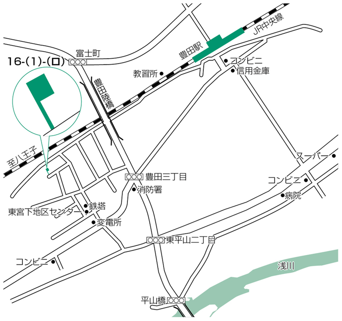 西平山地区詳細図