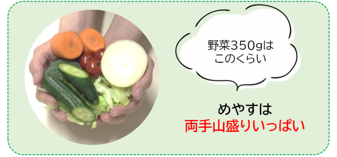 野菜350gの量