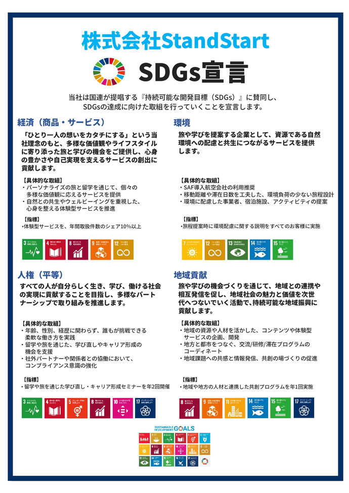 画像:株式会社StandStartの宣言書