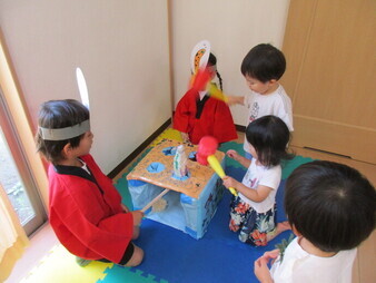 ちんあなごパニックで遊んでいる様子の写真