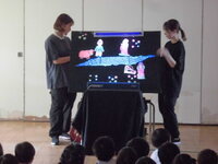 七夕のパネルシアターをしているところ