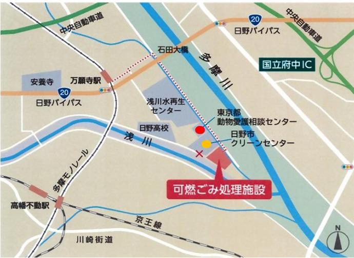 開催地周辺の地図の画像