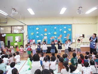 8月の誕生会の様子の写真