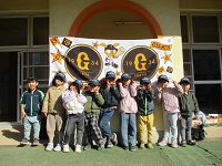 体験後の写真撮影の様子