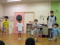 8月の誕生会の写真です。