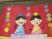 3歳児のお雛様の作品の写真