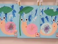 1歳児の作品かたつむりの写真