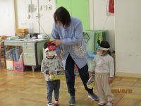 3歳児お面の紹介の写真です。