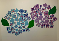 写真：紫陽花のアート作品